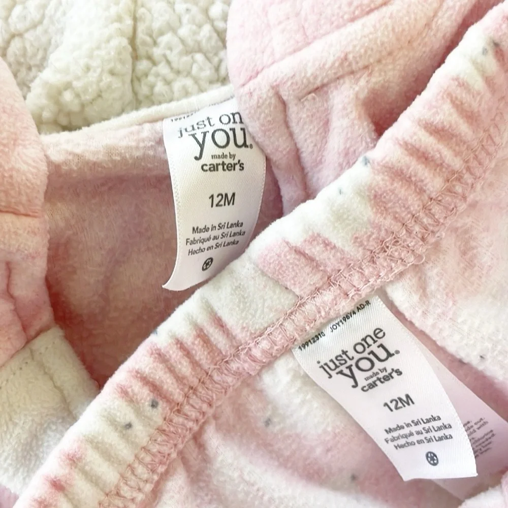 Carter’s baby girls polar bear print fleece matching set